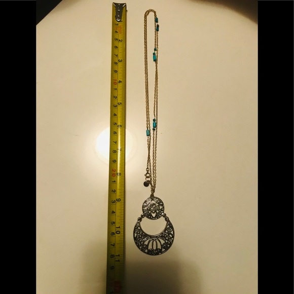 Thin long American Eagle necklace and pendent - Picture 6 of 8